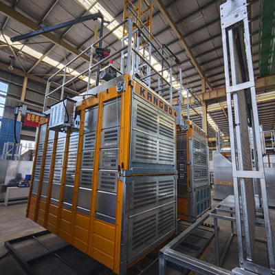 PLC Control With Frequency Converter Construction Hoist 120 Meters Lifting Height Construction Elevator for Site Operations